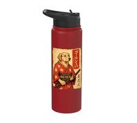 Golden Retriever Samurai Japanese Katana Stainless Steel Insulated Water Bottle
