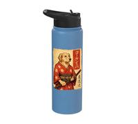 Golden Retriever Samurai Japanese Katana Stainless Steel Insulated Water Bottle