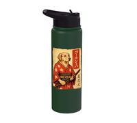 Golden Retriever Samurai Japanese Katana Stainless Steel Insulated Water Bottle