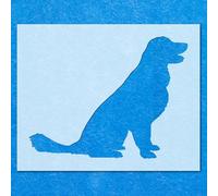 Golden Retriever Sat Stencil: Mylar Airbrush Wall Art Painting Crafts | DIY-A1 Stencil - Design Size (555mm 720mm)