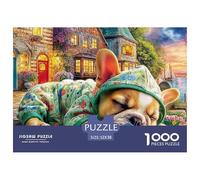 Golden Retriever Scene Jigsaws Suitable for Decompression And Wall Decor 1000 Piece Puzzle Fit Together Perfectly for Adults And Kids 52x38cm/1000pcs