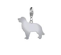 Golden Retriever Silhouette Silver Charm