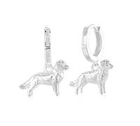 Golden Retriever Silver Earrings