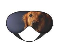 Golden Retriever Sleep Eye Mask Smooth Soft Adjustable Shading Blindfold Eye Mask for Rest Travel