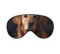 Golden Retriever Sleep Mask for Women Men Side Sleeper Eye Cover with Adjustable Strap Soft Breathable Blackout Mask Slip-Free Deep Sleeping Travel Essentials