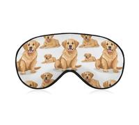 Golden Retriever Sleep Mask Lightweight Blindfold Eye Mask with Adjustable Strap for Men Women