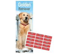 Golden Retriever Slim Calendar 2026 | Dog Breed Slimline Calendar | 12 Month Wall Calendar | January 2026 To December 2026 | With Free Organisational Stickers