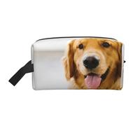 Golden Retriever SmilingLarge Capacity Cosmetic Organizer，Travel Makeup Bag for Women