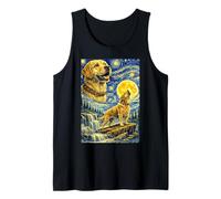 Golden Retriever Starry Night Van Gogh Cute Howling Dog Tank Top