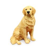 Golden Retriever Statue Sculpture Sitting Dog Statuette Simulation Animal Model Figurine Modern Home Indoor Decor Outdoor Garden Dwelling Patio Courtyard Lawn Decoration Ornamen,