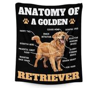 Golden Retriever Throw Blanket for Women, Men - 60x80 Inches Twin Size - Soft Fluffy Cozy Blankets Gift - Black Novelty Blanket Throws for Bed, Sofa, Winter