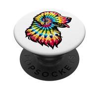 Golden Retriever Tie Dye Hippie Dog Lover PopSockets Adhesive PopGrip