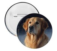 Golden Retriever Tinplate Badge Personalized Round Brooch Large Craft Button Suitable for Teachers, Nurses, Doctors, Staff, Party Gift Accessories, 20pcs, Plastic, plastics