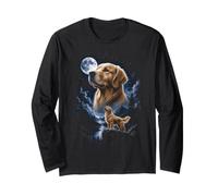 Golden Retriever Under The Moon Halloween Sporting Dog Owner Long Sleeve T-Shirt