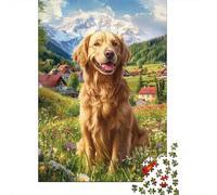 Golden Retriever Unfolded in 1000 Pieces - Discover The Thrill of Wooden Puzzle Solving, An Unmatched Family Fun Experience