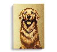 Golden Retriever Vol.2 Canvas Print | Gallery Wrapped 30mm Frame Wall Art | 30x20 inches | Ready to Hang | Modern Animal Picture | Living Room Bedroom Lounge Office