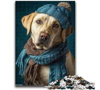 Golden Retriever Wearing A Hat Puzzles for Adults Teens 1000 Pieces,Decompressing Intellectual Educational Toy Suitable for Desktop Decoration (38x26cm)