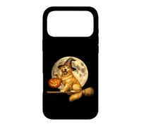 Golden Retriever Witch Hat Jack O Lantern Moon Broomstick Case for iPhone 17 Pro Max