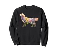 Golden Retriever with Flowers Cute Dog & Floral Sweatshirt