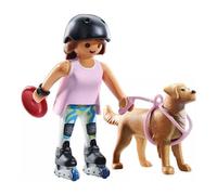 PLAYMOBIL 71739 Jeune fille rolleuse avec Retriever