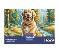 Golden Retrieverjigsaw Puzzle Adult 1000 Piece Challenge, Impossible Hard Challenging Puzzle, Unique Christmas Toy Gifts for Boys/Girls, Adults And Kids Age 12+ 38x26cm/1000pcs