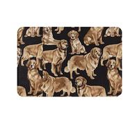 Golden Retrievers Anti-Slip Rectangular Rubber Door Mats,Indoor Outdoor Carpet Entrance Mats,Perfect for High Traffic Areas in The Home15.7x23.6in