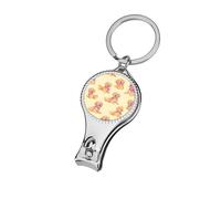 Golden Retrievers Cute Nail Clipper Portable Metal Fingernail and Toenail Clippers Cutters with Bottle Opener Keychain