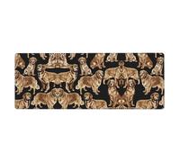 Golden Retrievers Extra Large Desk Pad,Non-Slip Rubber Base Mat, for Keyboard, Mouse and Desk Protection