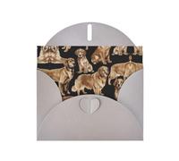 Golden Retrievers Gray prints Greeting Cards 6x4-inch with Envelope | Perfect for writing greetings and thank-you notes