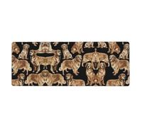 Golden Retrievers Keyboard and Mouse Pad, Extra Large Desk Cover, Spill Resistance Mat for Smooth Tracking