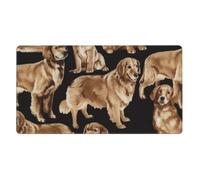 Golden Retrievers,Mouse Pad Large Desk Pad Computer Keyboard Mouse Mat with Non Slip Rubber Base 40 x 70 cm