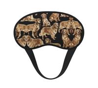 Golden Retrievers Print Blackout Sleep Mask - Side Sleeper Eye Cover, Soft Comfort, Perfect for Travel, Meditation