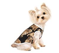 Golden Retrievers Print Breathable Dog Cat Shirt, Sleeveless Vest, Soft Tank Top For Small Pets