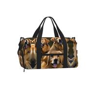Golden Retrievers Print Handheld Crossbody Sports Luggage Bag