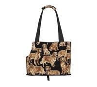 Golden Retrievers Print Pet Tote Bag, Foldable Portable Single Shoulder Pet Carrier For Small Dogs Cats