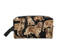 Golden Retrievers Print Travel Bag Toiletry Makeup Organizer for Women and Men, Large Capacity for Cosmetic, Accessories, Toiletries, Shampoo, and Essentials