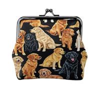 Golden Retrievers - Print Women's Compact Coin Purse with Lock Waterproof for Travel Gifts