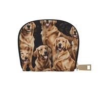 Golden Retrievers Printed Card Holder Wallet, Women's PU Leather Card Case Wallet & Pocket Wallet