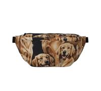 Golden Retrievers Printed Fanny Pack Waist Bag for Men Women, Adjustable Bumbags Hip Bum Bag Travel Crossbody Bags Sports Running Hiking Belt Bag