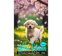 Golden Retrievers Puppies Pocket Calendar 2025-2026: Small 2-Year Monthly Planner For Purse
