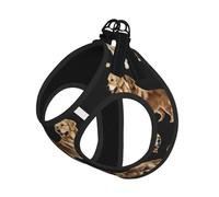 Golden Retrievers Small Pet Harness Vest - Full Print Design, Adjustable and Reflective for Safety, Suitable for Small Cats and Dogs Pet leash vest