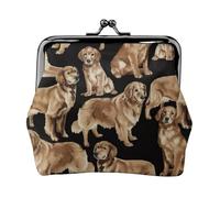 Golden Retrievers Women's Leather Wallet Mini Wallet Small Key Purse Card Lipstick