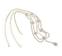 Golden Rhinestone Head Chain Forehead Jewelry for Brides and Parties | Zinc Alloy Detailing, Radiant Shine, Bridal Gown Styling, Prom Night, Performing Artists, Exotic Aesthetic