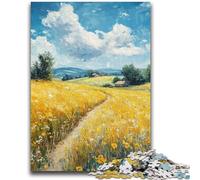 Golden Rice Fields 1000 Piece Jigsaw Puzzles for Adults,Challenging To Complete But Fun And Humorous Unique Home Decor And Gifts (38x26cm)