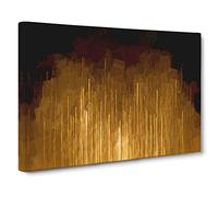 Golden Rise Canvas Print | Gallery Wrapped 30mm Frame Wall Art | 30x20 inches | Ready to Hang | Abstract Picture | Living Room Bedroom Lounge Office