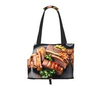 Golden Roast Printed Portable Foldable pet Shoulder Bag, Suitable for Carrying Small Pets