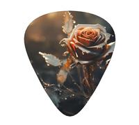 Golden Rose guitar picks in three different thicknesses, suitable for electric guitar and band players