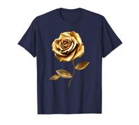 Golden Rose Luxury Floral Elegant Botanical Art Lover T-Shirt