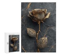 Golden Rose Wall Art Puzzle 1000 Teile Schwer Puzzle Spielzeug Lernspiel Impossible Herausforderungsspielzeug Für Erwachsene Kinder 300 PCS