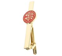 Golden round Copper Tie Clip with Traditional Chinese Symbol
